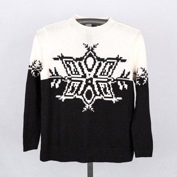 Talbots Sweaters - Talbots Thermolite Merino Wool Blend Snowflake Sweater Women's Size SMALL PETITE